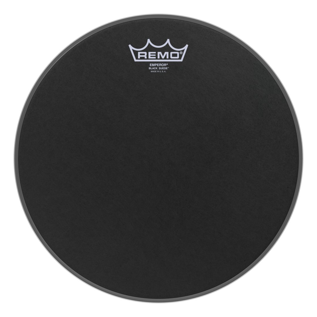 Remo Remo BE-0812-ES Emperor Black Suede Drumhead. 12"