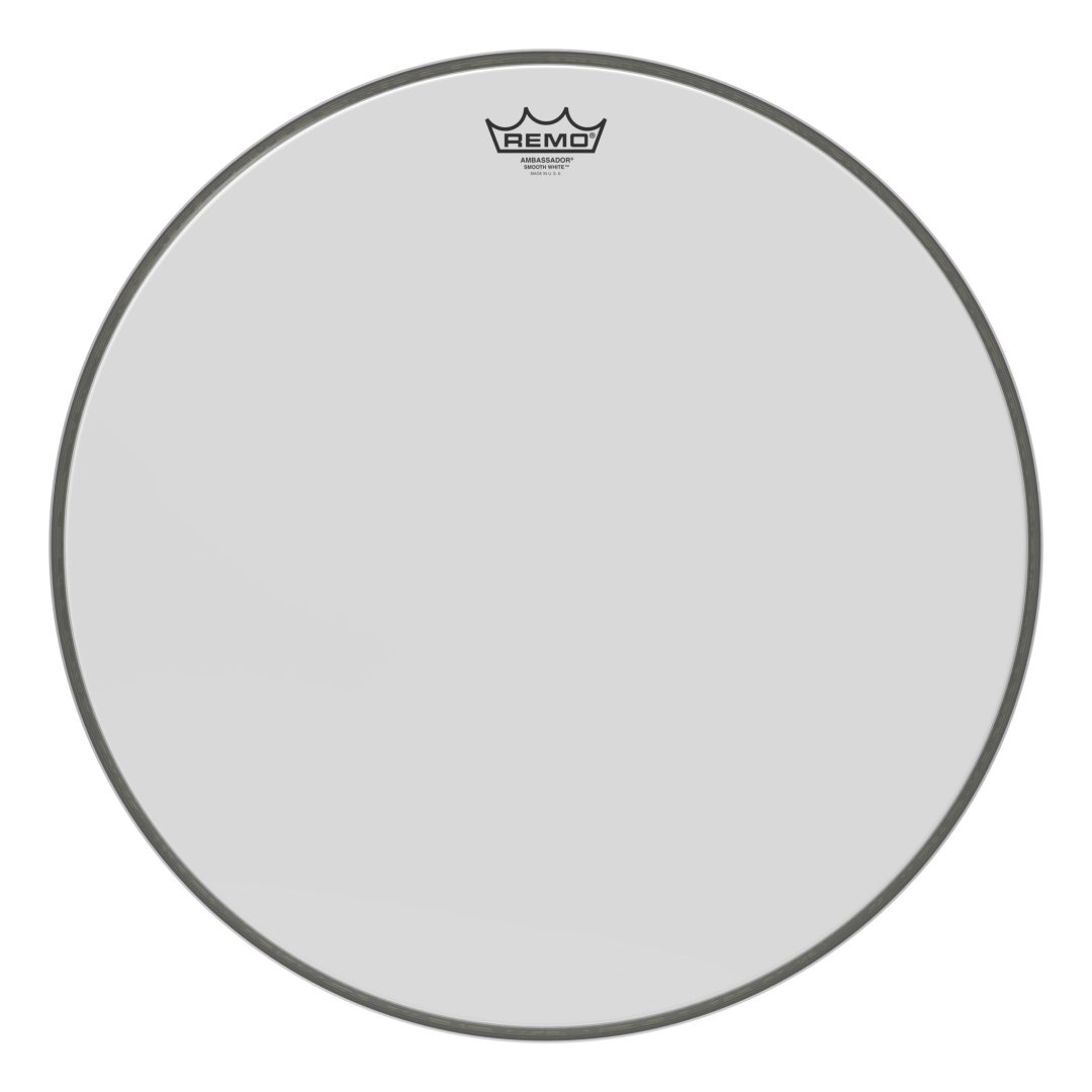 Remo Remo BR-1220-00 Ambassador Smooth White Bass Drumhead. 20"