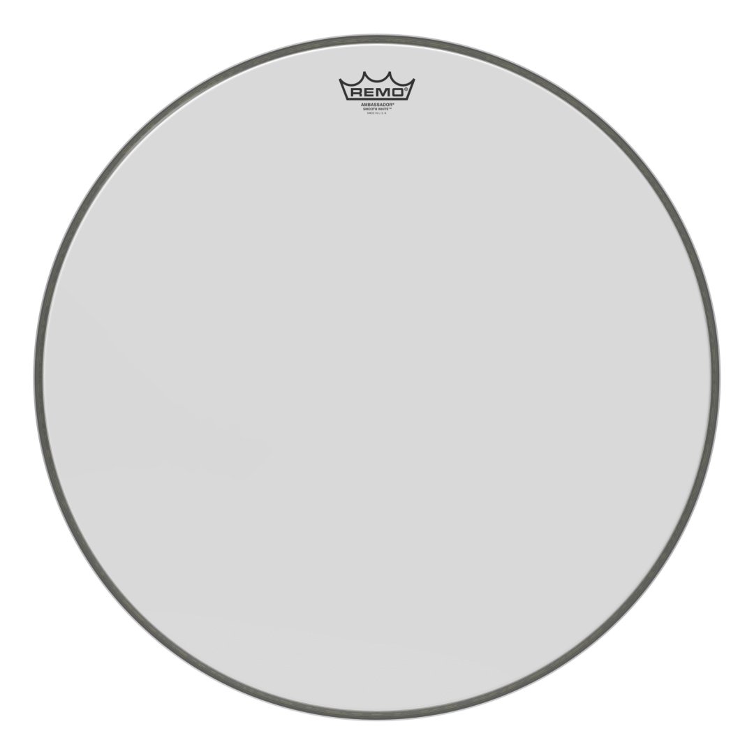 Remo Remo BR-1222-00 Ambassador Smooth White Bass Drumhead. 22"