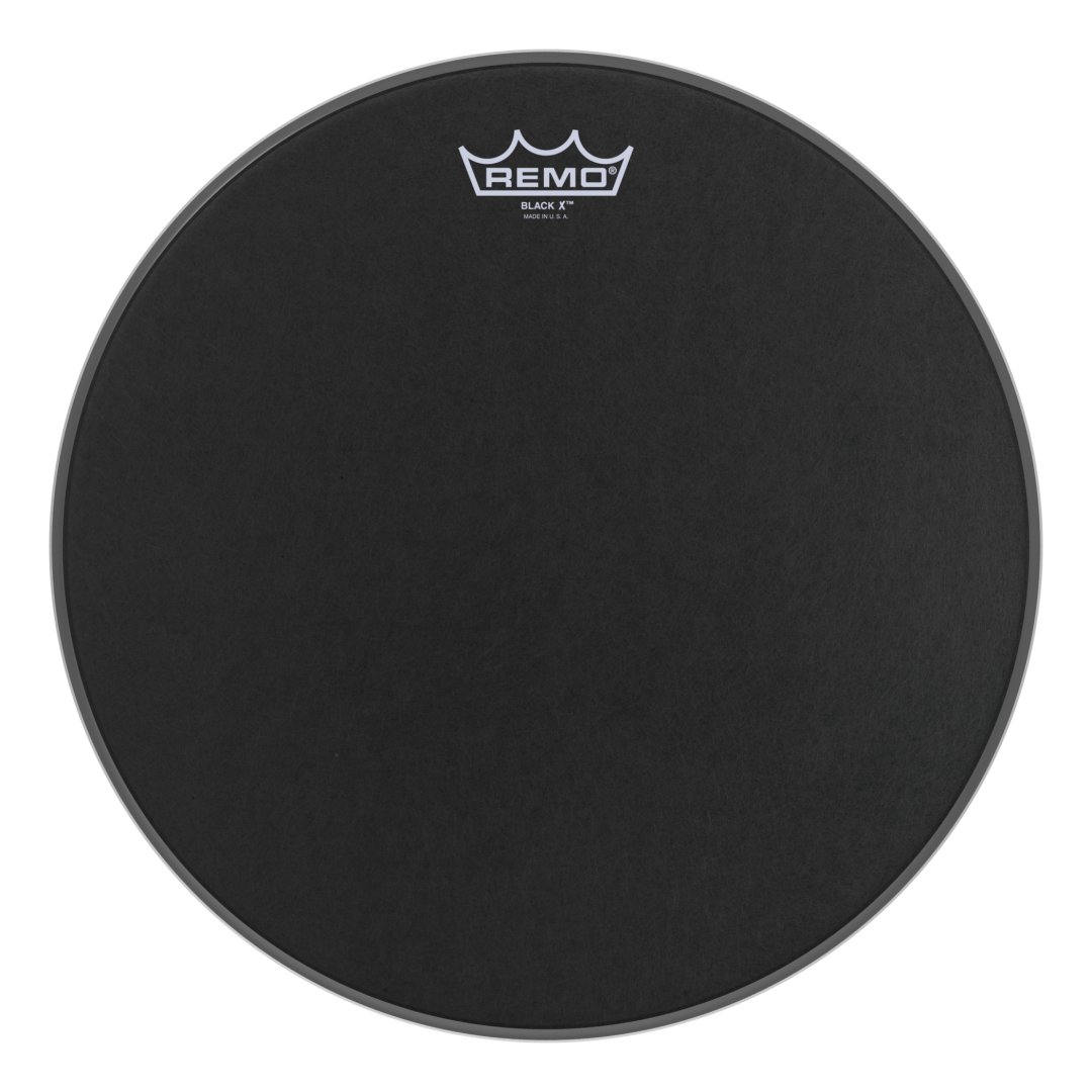 Remo Remo BX-0814-10 Emperor X Black Suede Snare Drumhead Bottom Black Dot.