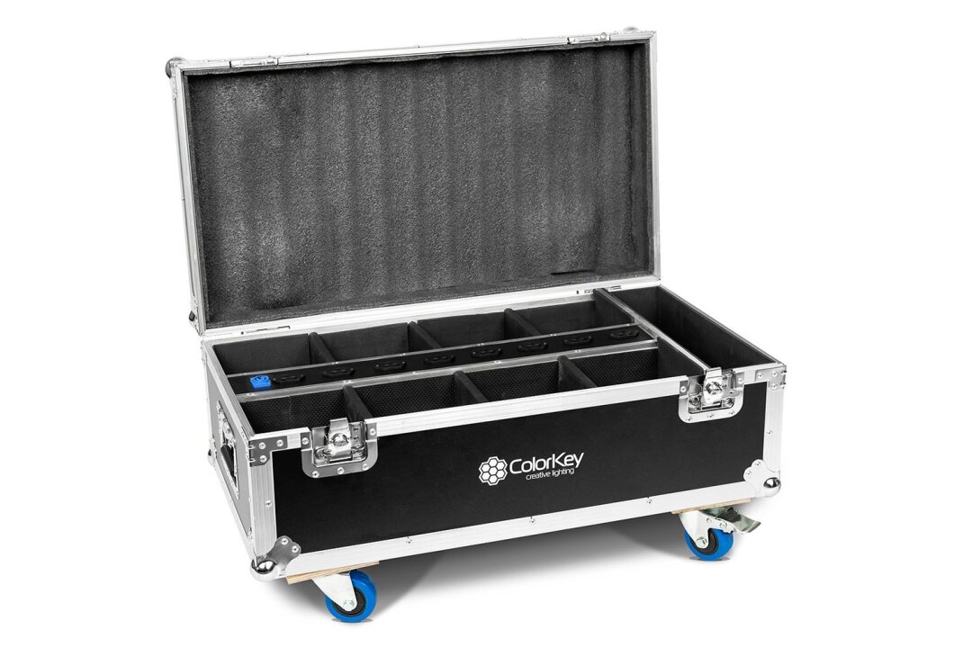 ColorKey 8-pc Charging Road Case w/ Casters for AirPar HEX 4�