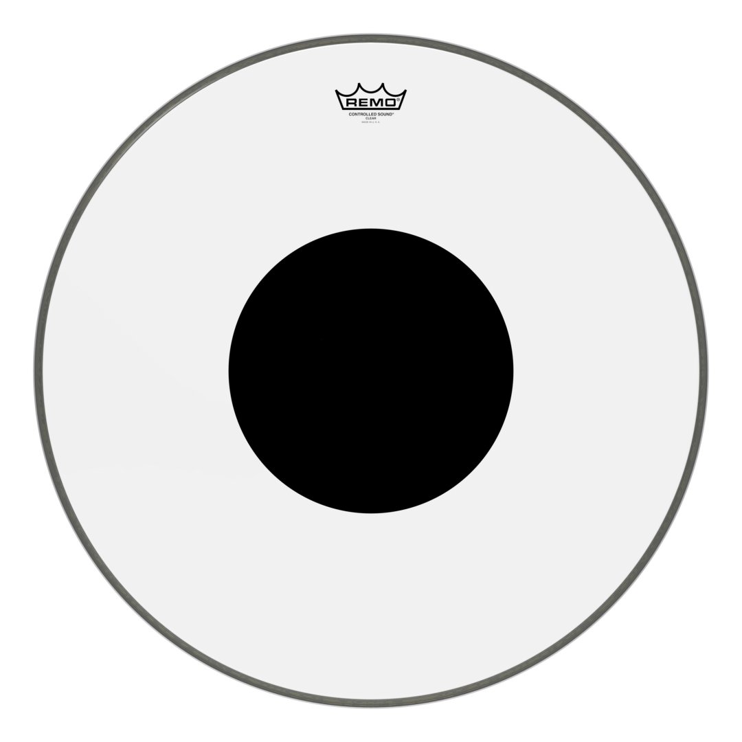 Remo Remo CS-1324-10 Controlled Sound Clear Black Dot Bass Drumhead Top Bla