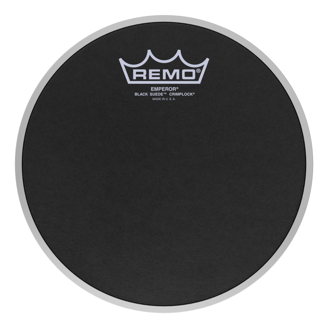 Remo Remo ES-0808-MP Emperor Black Suede Crimplock Tenor Drumhead. 8"