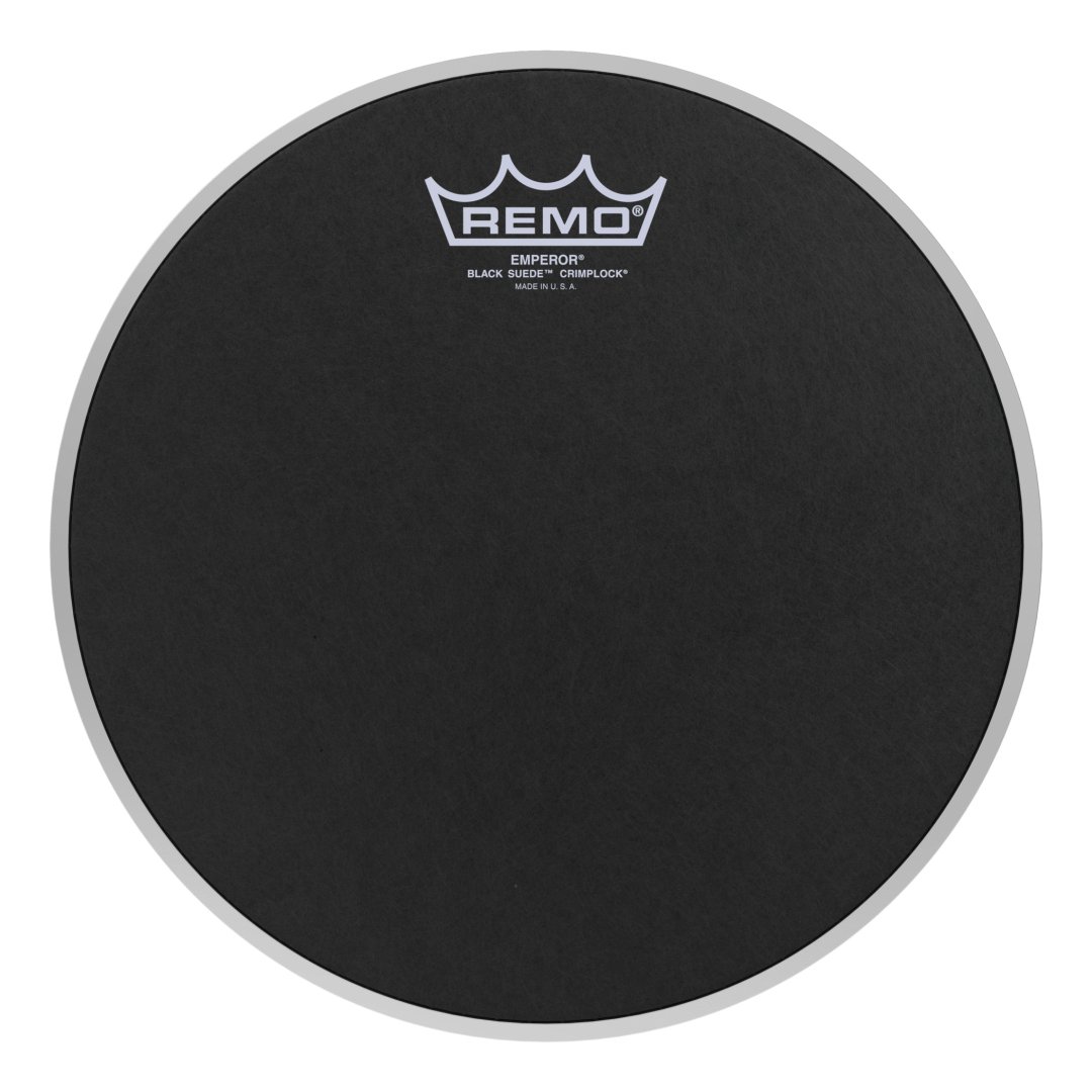 Remo Remo ES-0810-MP Emperor Black Suede Crimplock Tenor Drumhead. 10"