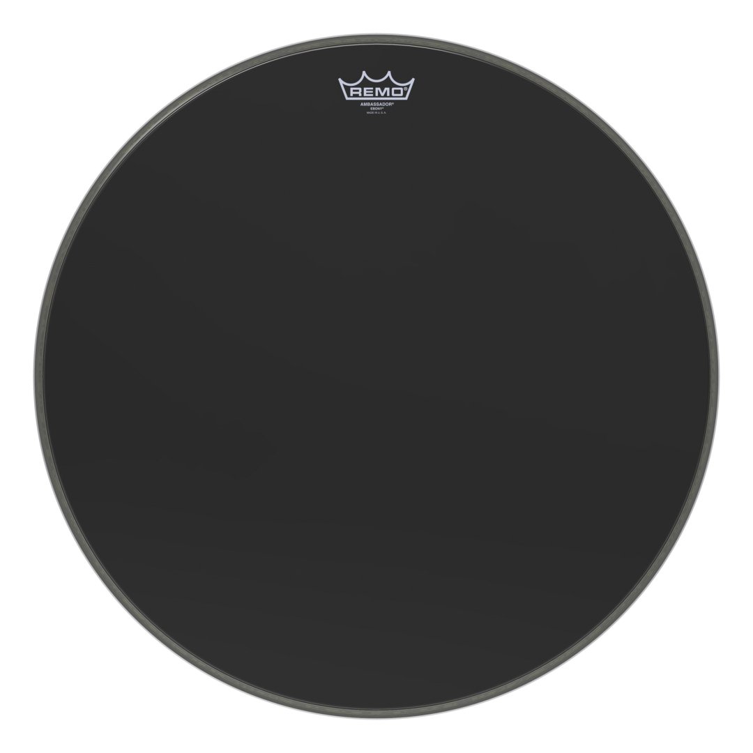 Remo Remo ES-1022-00 Ambassador Ebony Bass Drumhead. 22"