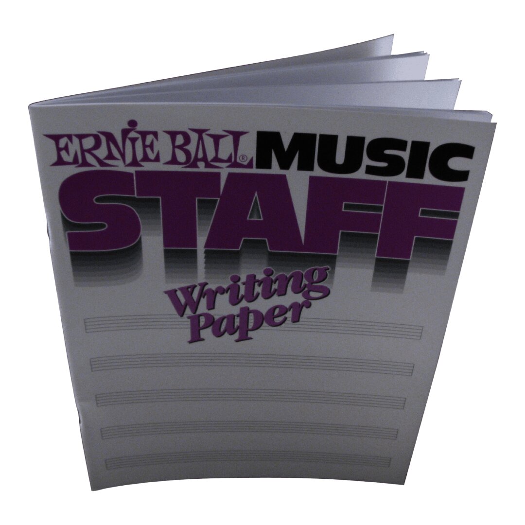 Ernie Ball Music Staff Writing Paper