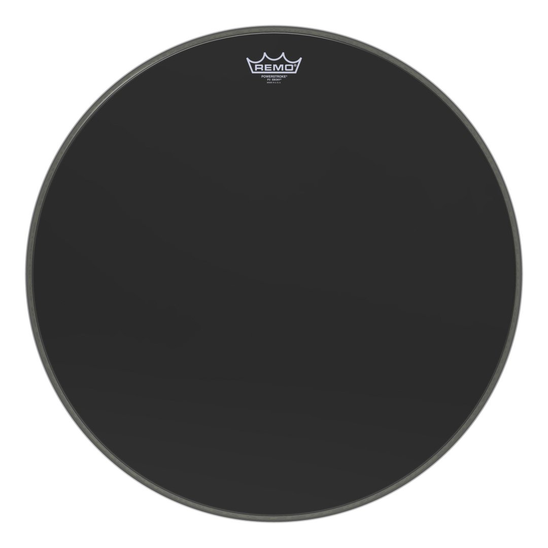 Remo Remo P3-1022-ES Powerstroke P3 Ebony Bass Drumhead. 22"