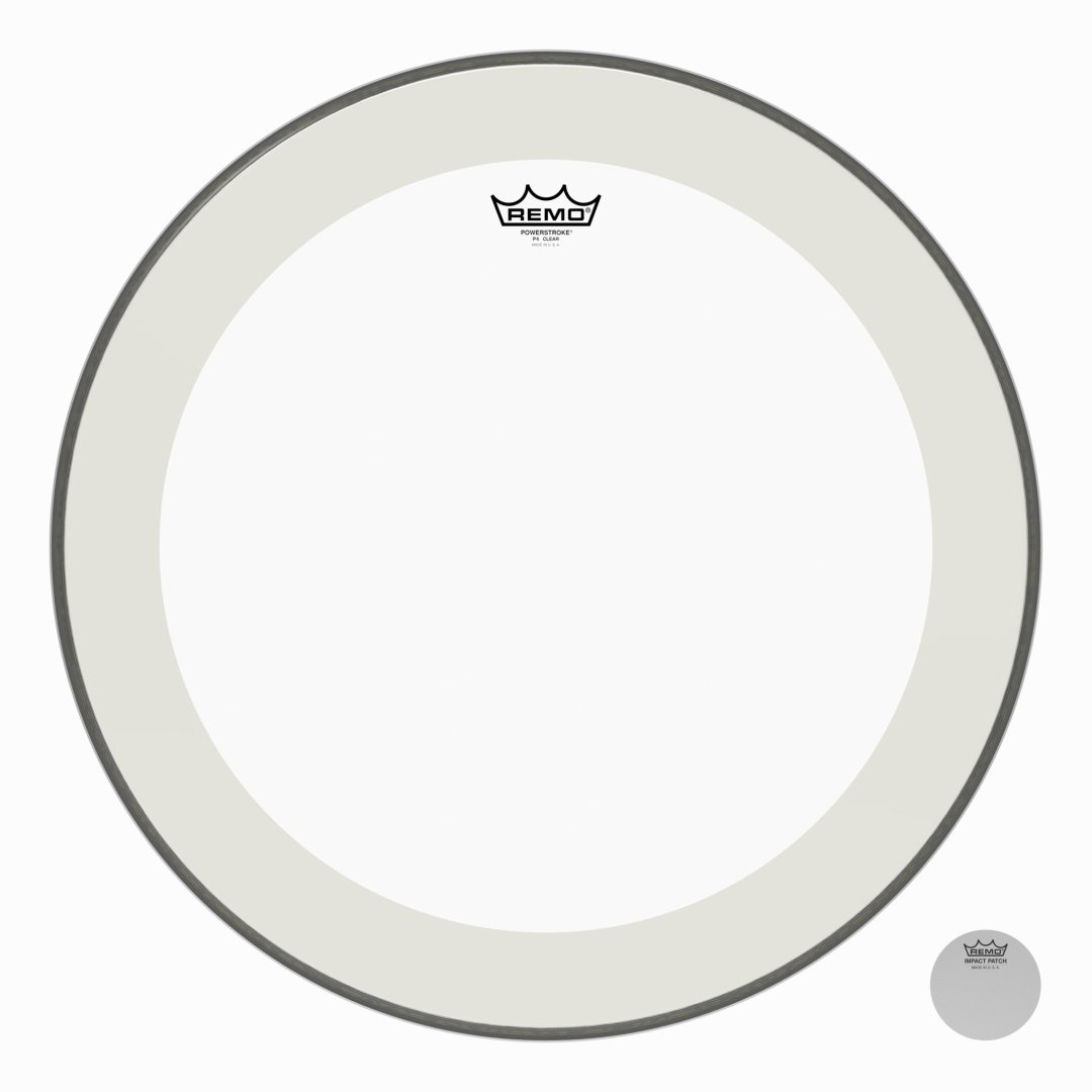 Remo Remo P4-1322-C2 Powerstroke P4 Clear Bass Drumhead. 22"