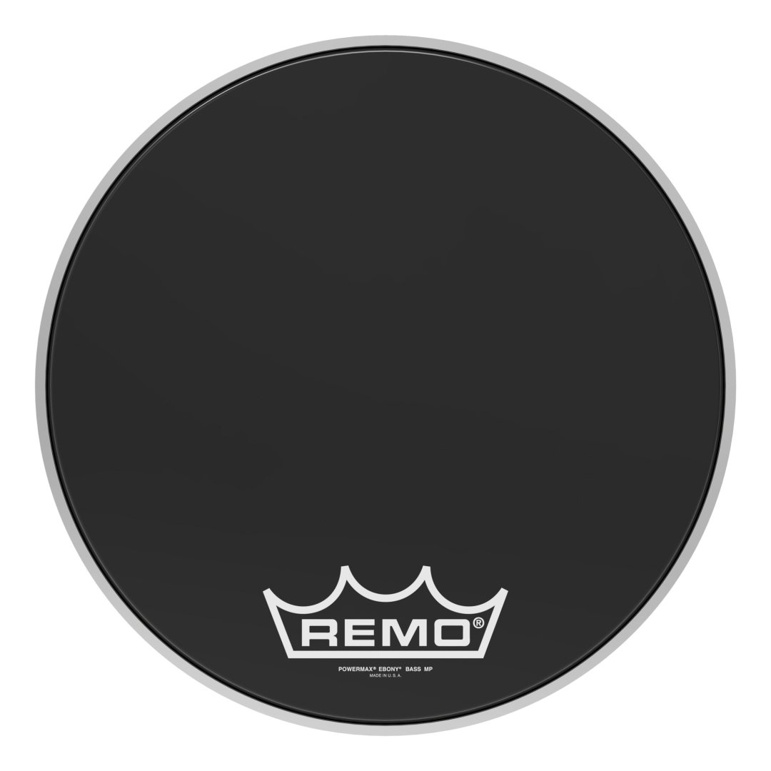 Remo Remo PM-1416-MP Powermax Ebony Crimplock Bass Drumhead. 16"