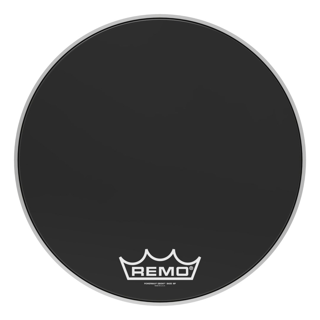 Remo Remo PM-1420-MP Powermax Ebony Crimplock Bass Drumhead. 20"