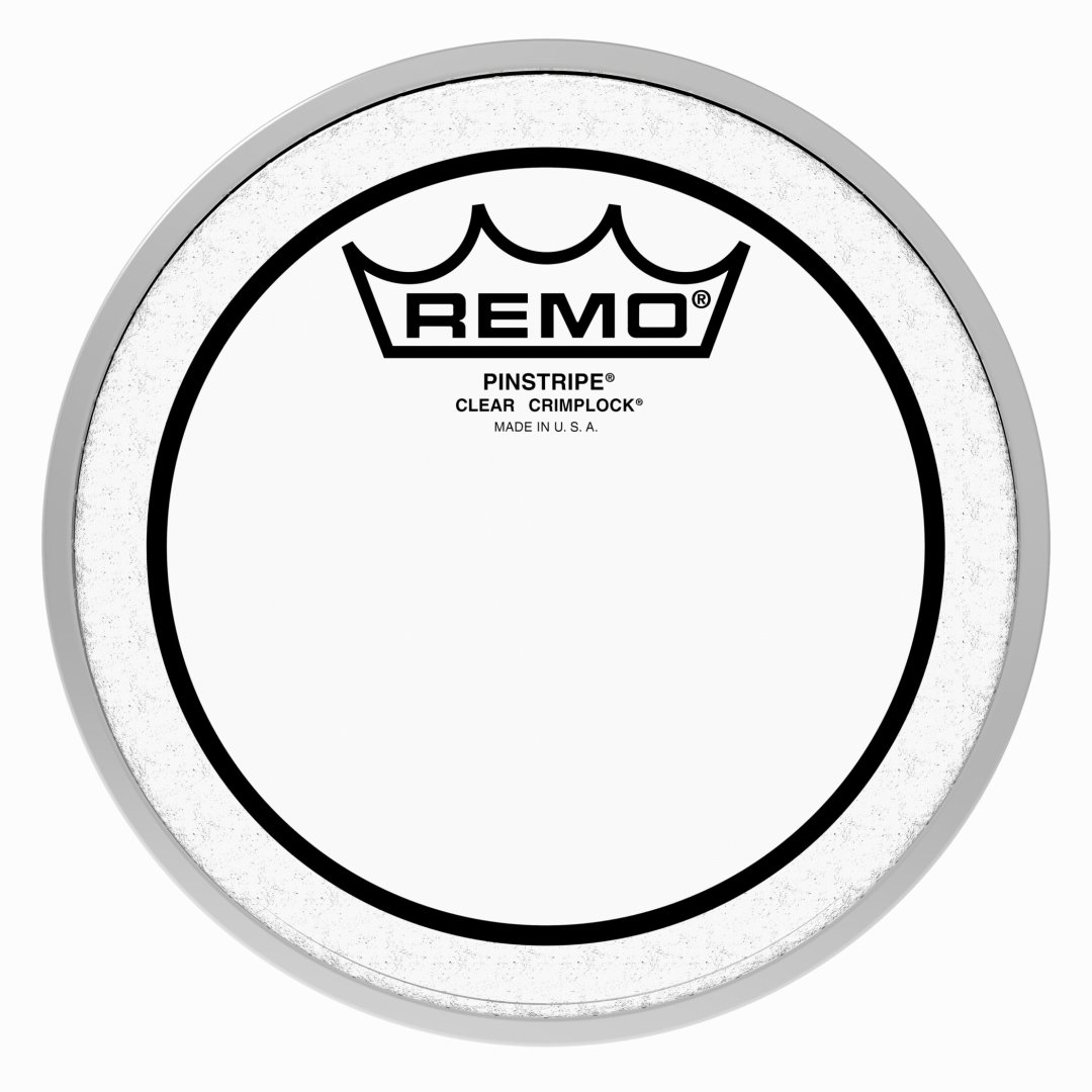 Remo Remo PS-0306-MP Pinstripe Clear Crimplock Tenor Drumhead. 6"