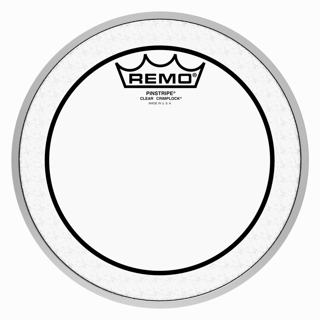 Remo Remo PS-0308-MP Pinstripe Clear Crimplock Tenor Drumhead. 8"