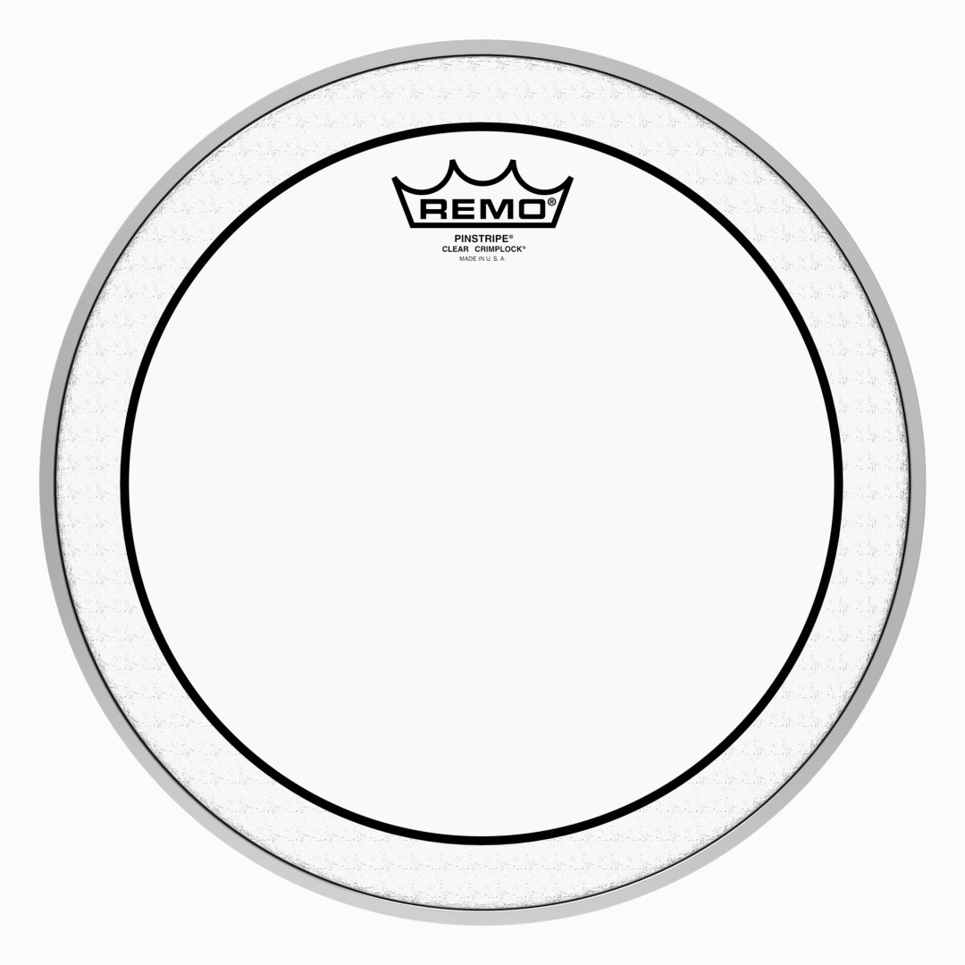 Remo Remo PS-0312-MP Pinstripe Clear Crimplock Tenor Drumhead. 12"