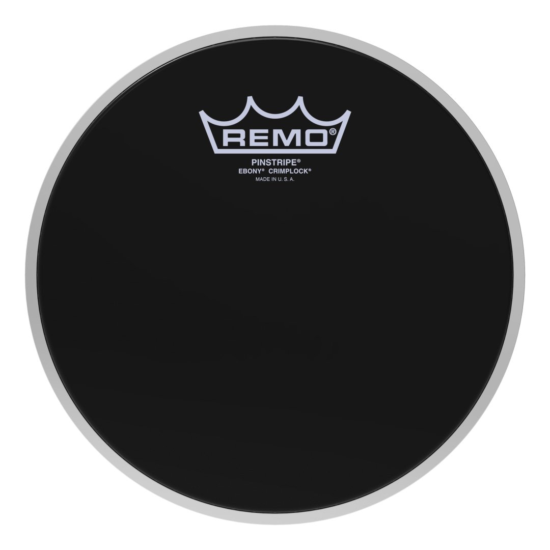 Remo Remo PS-0408-MP Pinstripe Ebony Crimplock Tenor Drumhead. 8"