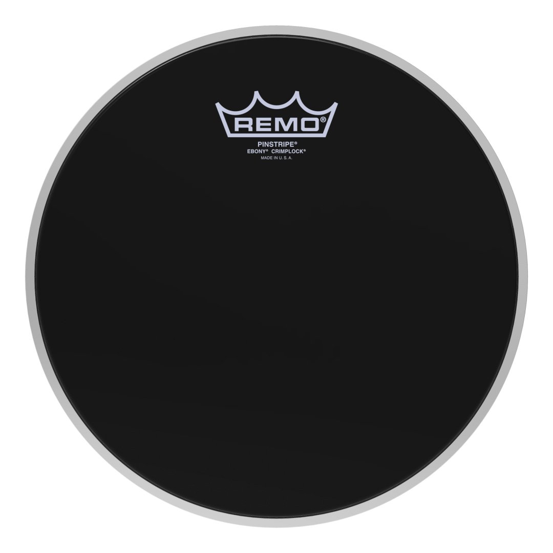 Remo Remo PS-0410-MP Pinstripe Ebony Crimplock Tenor Drumhead. 10"
