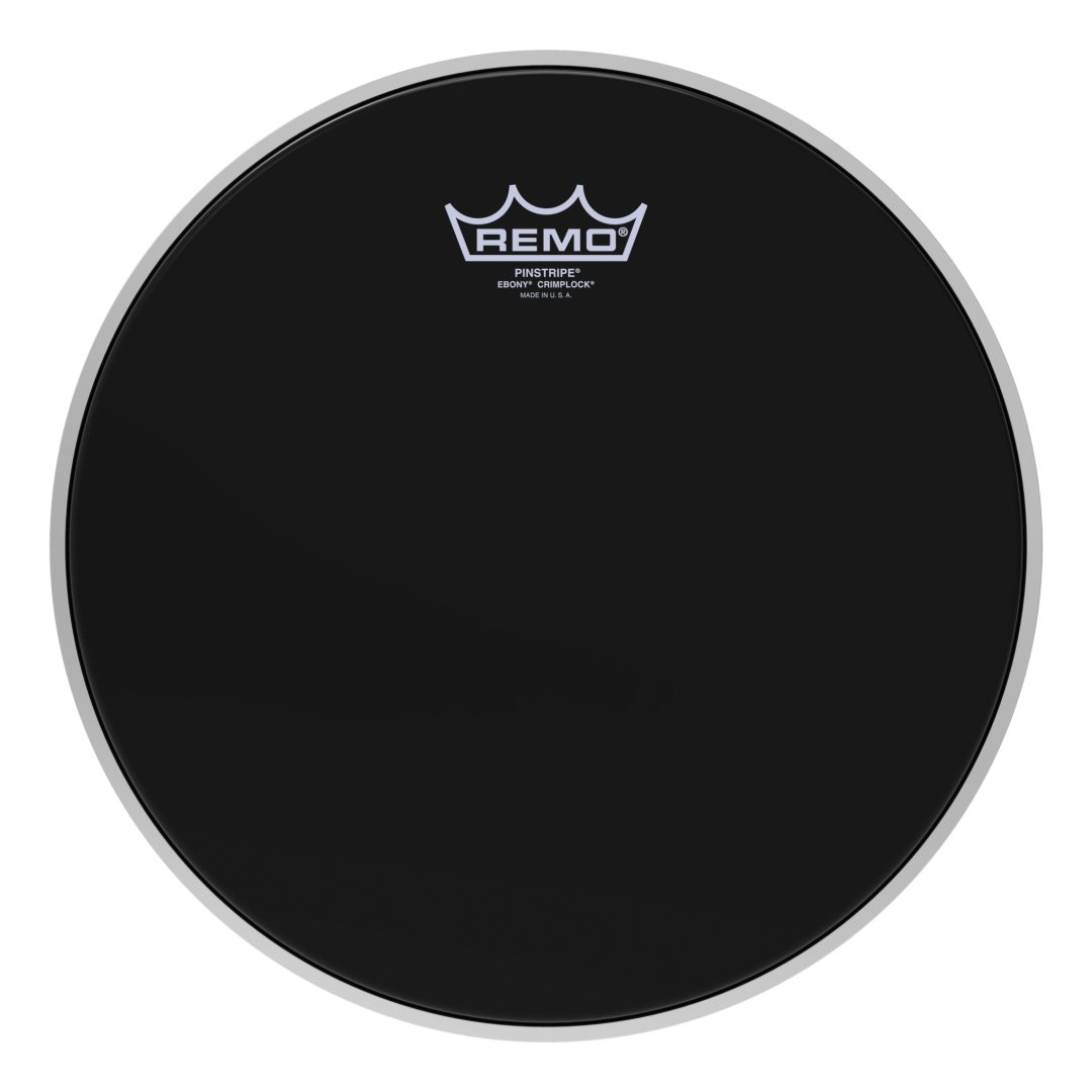 Remo Remo PS-0412-MP Pinstripe Ebony Crimplock Tenor Drumhead. 12"