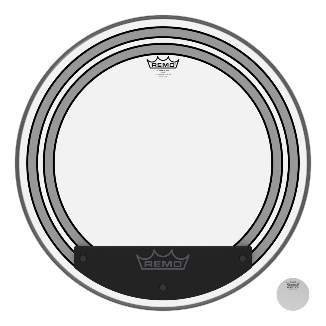 Remo Remo PW-1322-00 Powersonic Clear Bass Drumhead. 22"