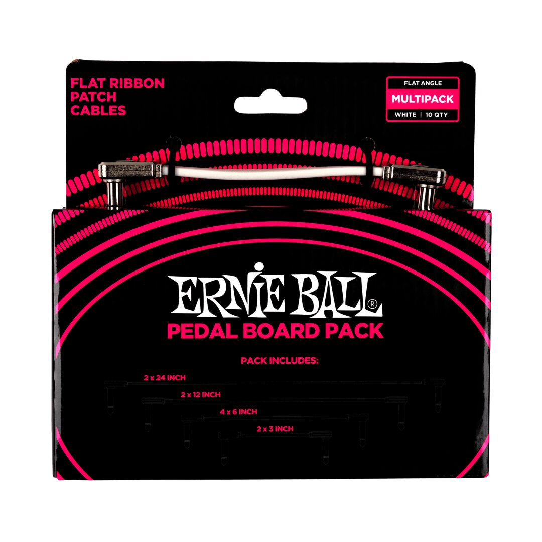 Ernie Ball Flat Ribbon Patch 685 Pedalboard Multi-Pack - White