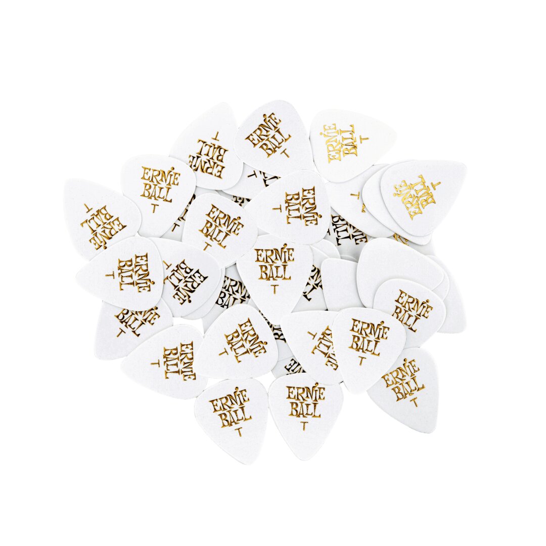 Ernie Ball Thin White Cellulose Picks, bag of 144