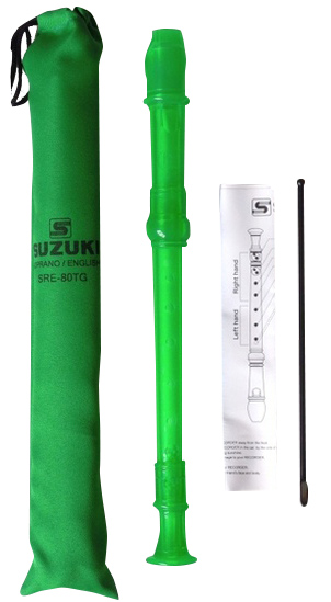 Suzuki Suzuki SRE-80TG 3-Piece English Recorder. Green