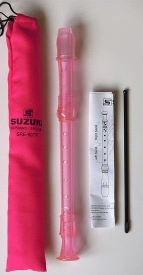 Suzuki Suzuki SRE-80TP 3-Piece English Recorder. Pink