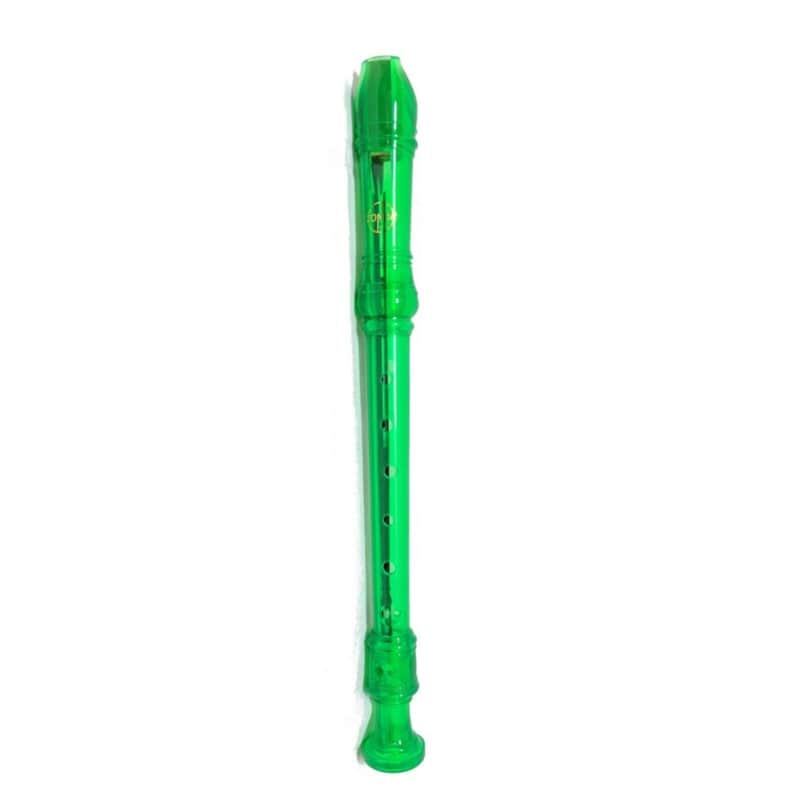 Zonda 3 Piece Green Translucent Recorder with Bag
