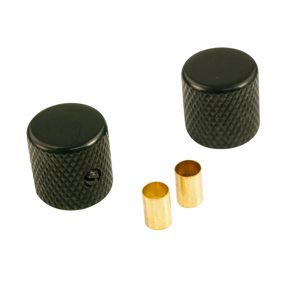 Kluson WD Brass Or Aluminum Barrel Knob Set Of 2 With 1/4 in. Internal Diamet