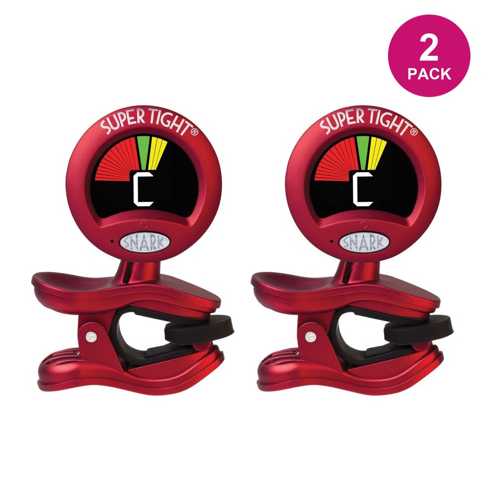 Snark ST-2 All Instrument Tuner - 2 Pack (Red/Silver Rechargeable)