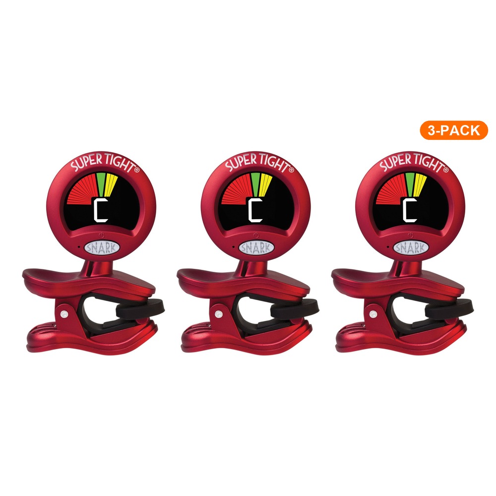 Snark ST-2 All Instrument Tuner - 3 Pack (Red/Silver Rechargeable)