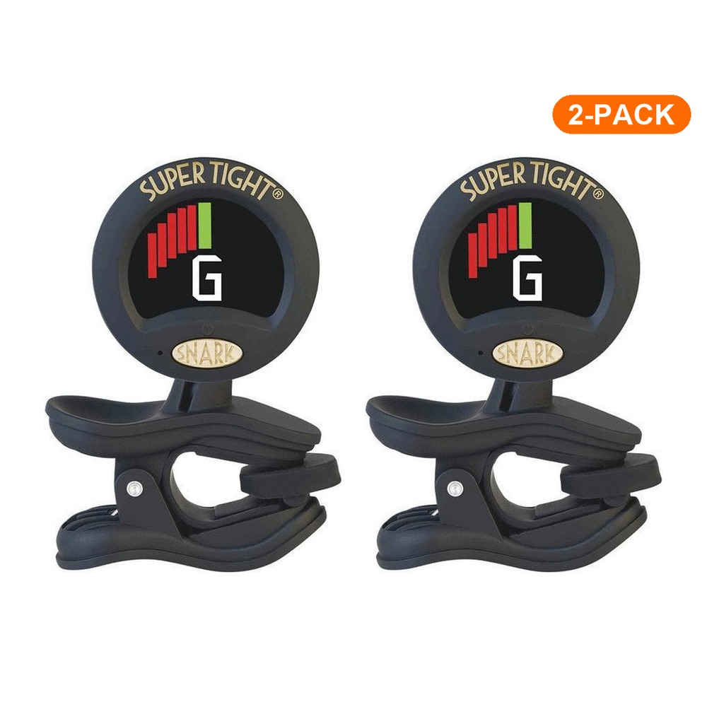 Snark ST-8 Super Tight Tuner - 2 Pack (Black/Gold Rechargeable)