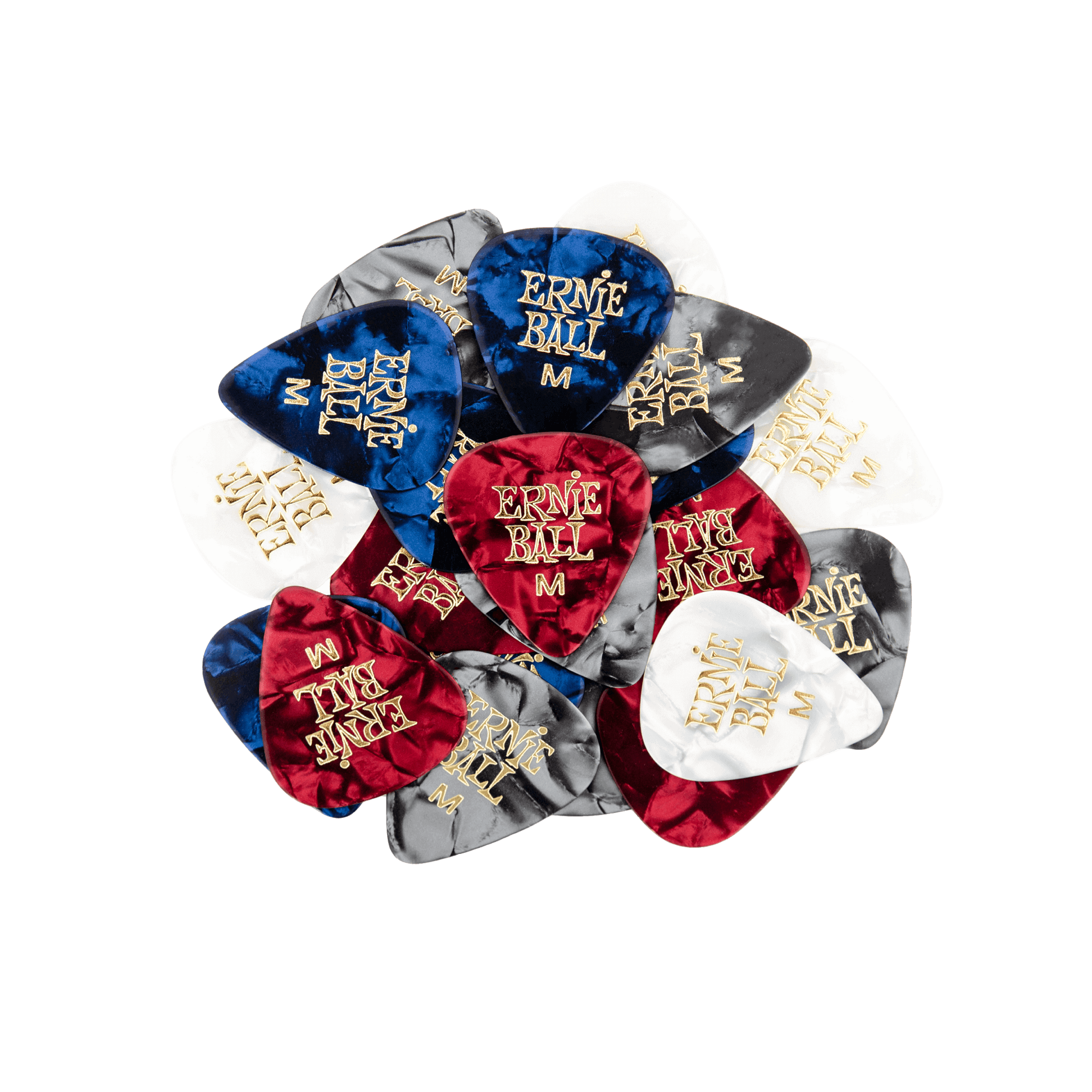Ernie Ball Ernie Ball Medium Assorted Color Pearloid Cellulose Picks - Bag/144