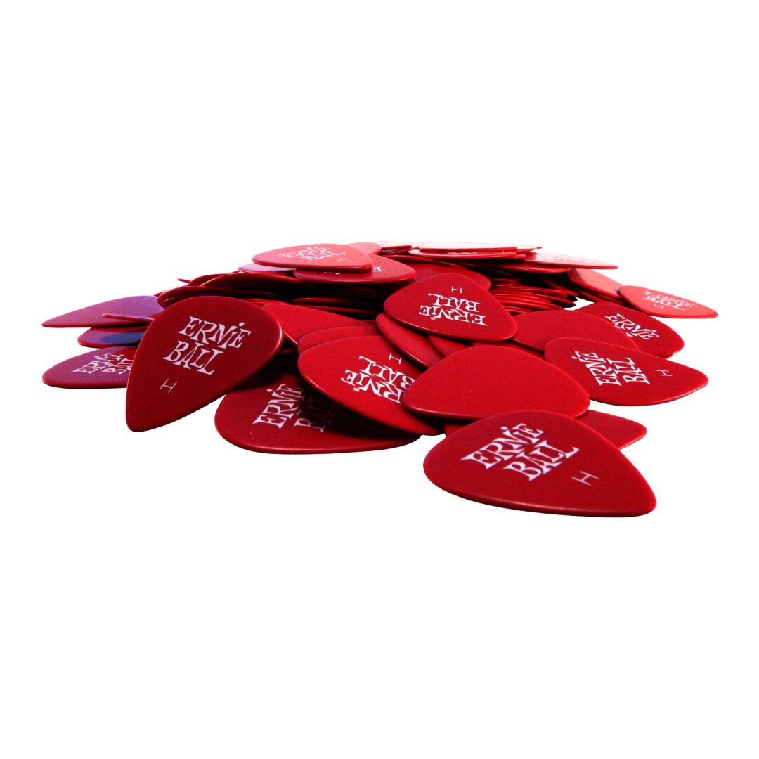 Ernie Ball Heavy Red Cellulose Picks, bag of 144