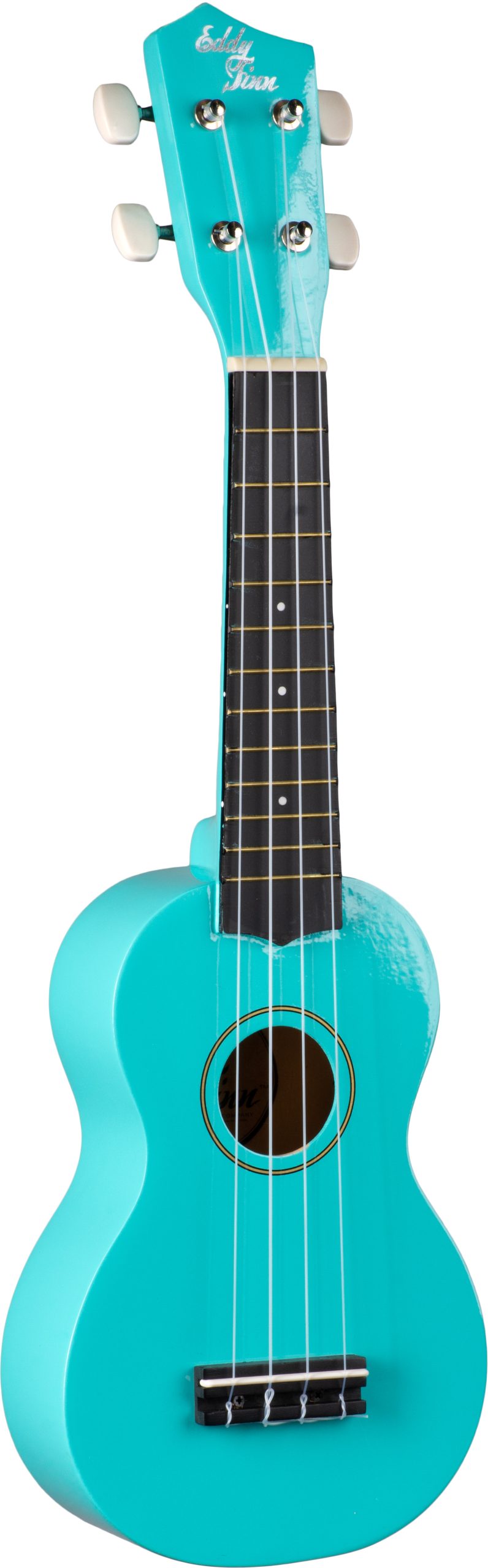 EDDY FINN EDDY FINN SOPRANO UKULELE WITH BAG, GLOSS FINISH, TURQUOISE
