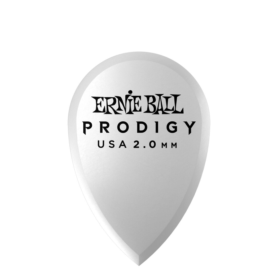 Ernie Ball Ernie Ball 2.0mm White Teardrop Prodigy Picks 6-pack