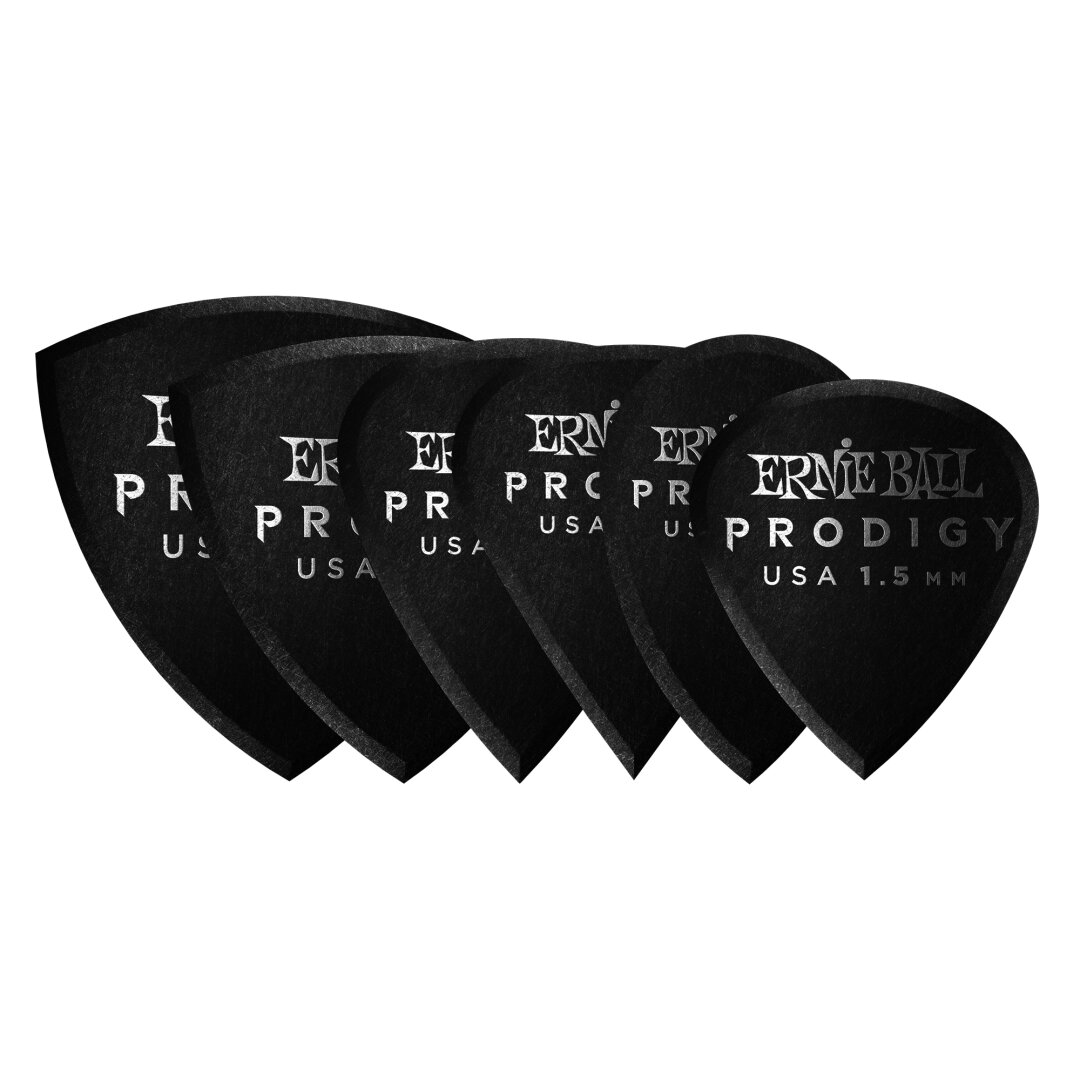 Ernie Ball Ernie Ball 1.5mm Black Multipack Prodigy Picks 6-pack