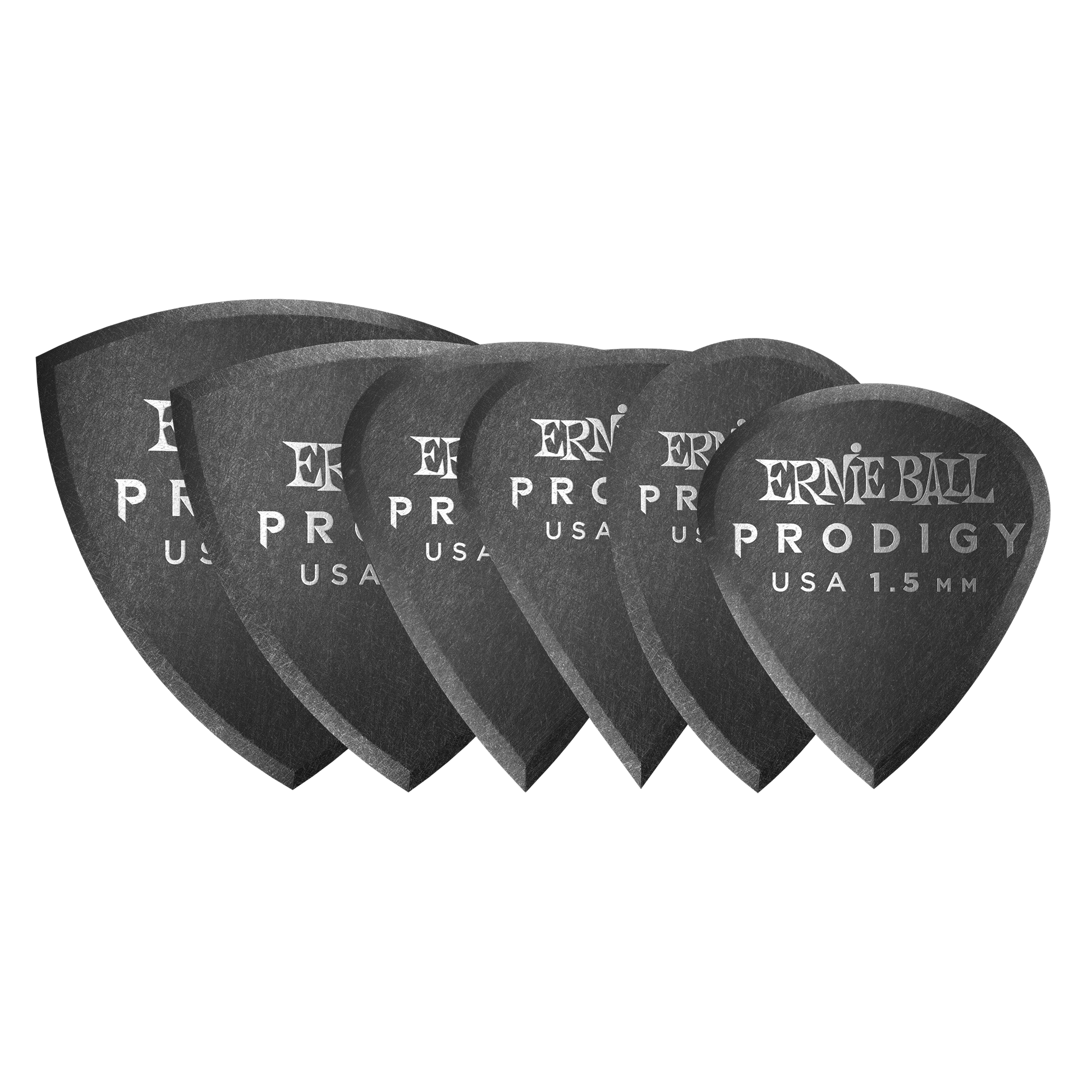 Ernie Ball Ernie Ball 1.5mm Black Multipack Prodigy Picks 6-pack