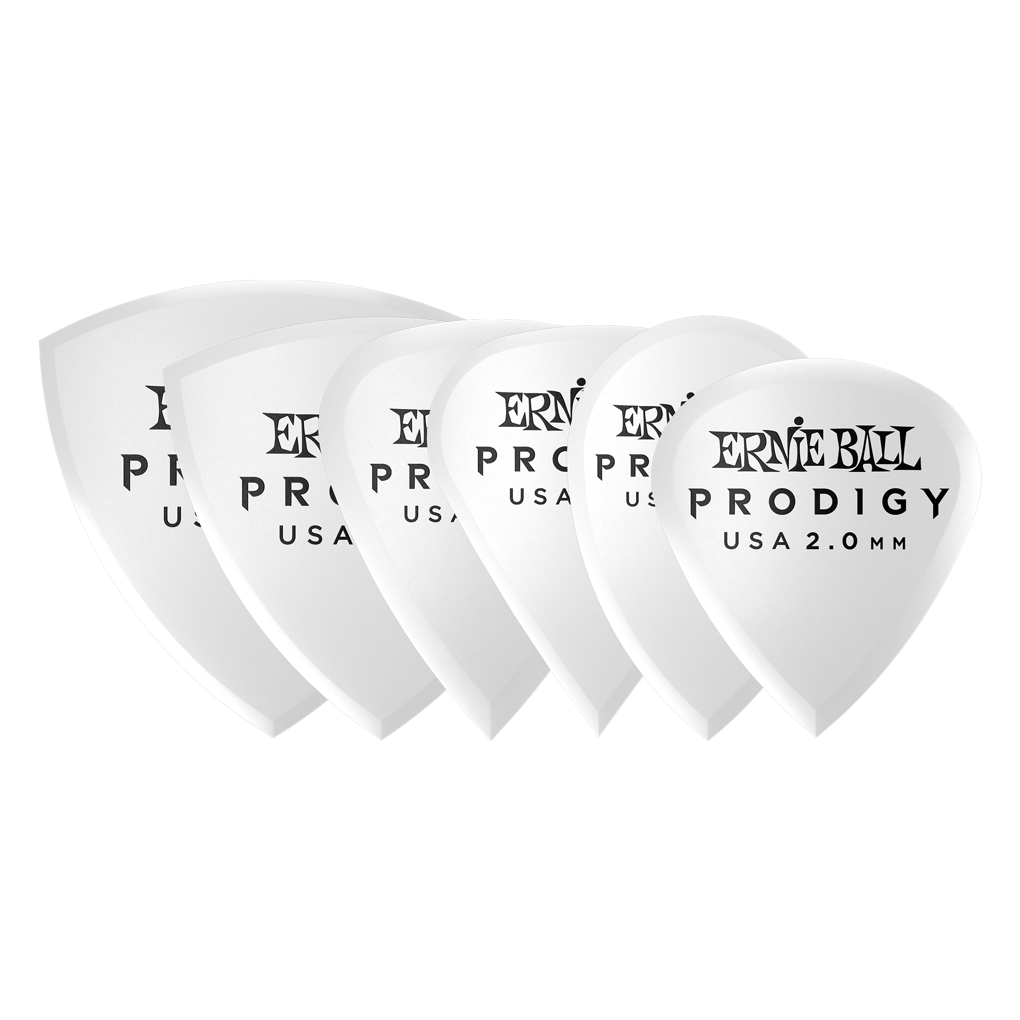 Ernie Ball Ernie Ball 2.0mm White Multipack Prodigy Picks 6-pack