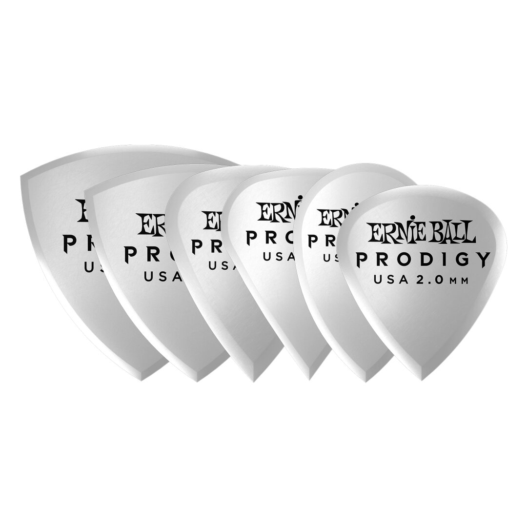 Ernie Ball Ernie Ball 2.0mm White Multipack Prodigy Picks 6-pack